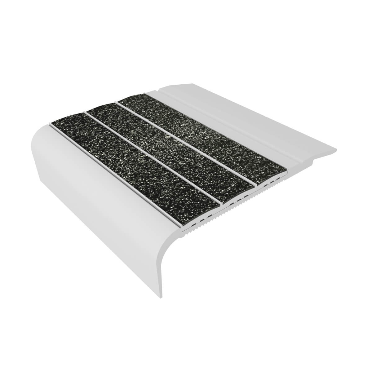 Kinesik - Ecoglo F5-N20 Nez de marche à angle droit avec bandes antidérapantes noires 2.7" (vendu en pied linéaire)