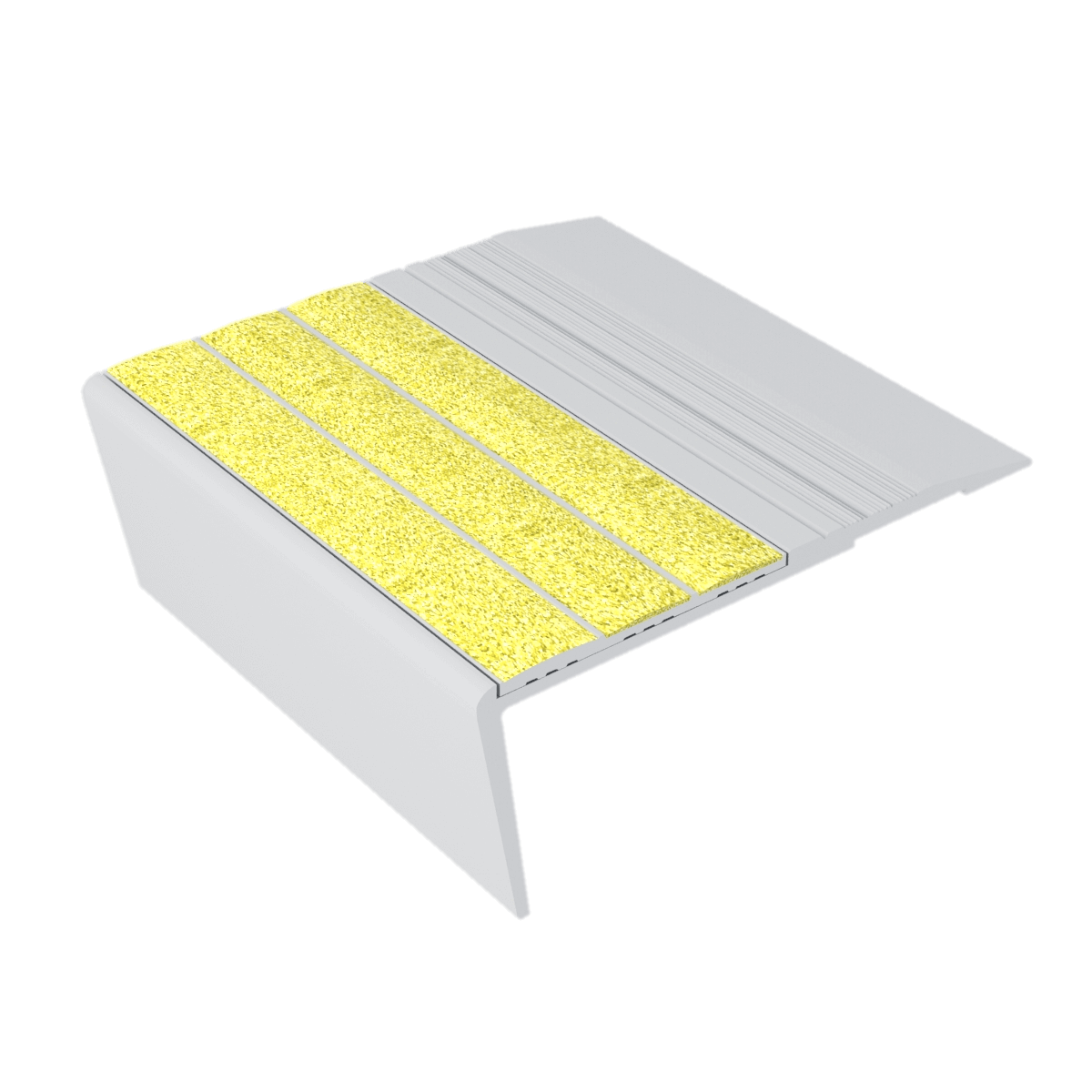 Kinesik - Ecoglo F6-N20 Nez de marche à angle droit avec bandes antidérapantes jaunes 3.1" (vendu en pied linéaire)