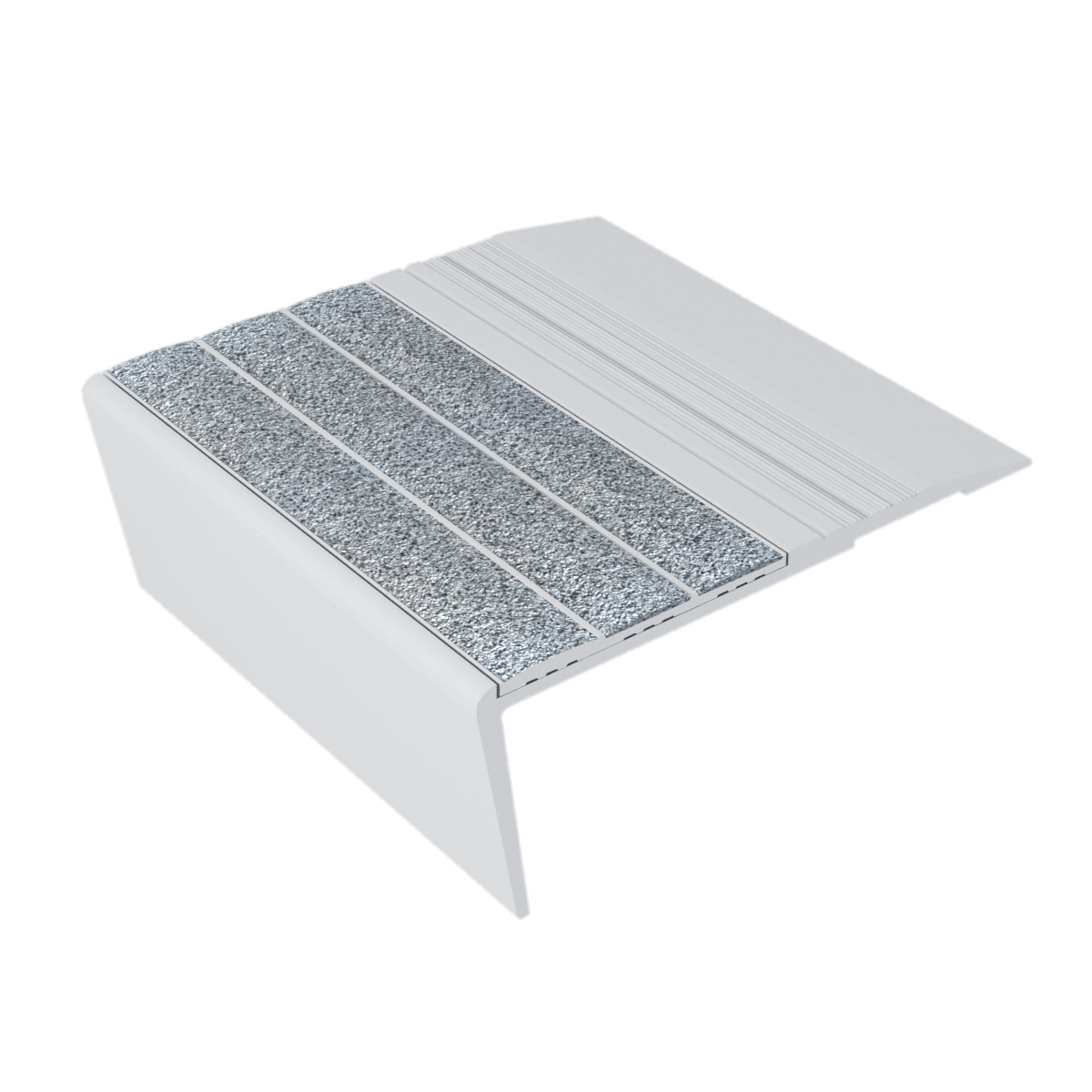 Kinesik - Ecoglo F6-N20 Nez de marche à angle droit avec bandes antidérapantes grises 3.1" (vendu en pied linéaire)