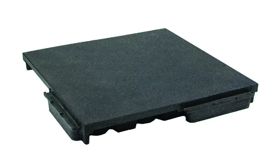 Pliteq - Fit10 Tuile Puzzle 23x23x10mm Gris Argen