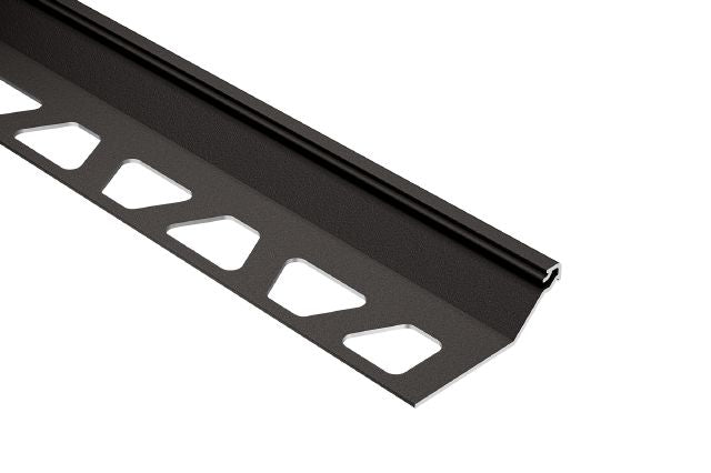 Schluter - FINEC-SQ Profilé ded finition et de protection des rebors aluminium anthracite foncé 1/2" (12.5 mm) x 8' 2-1/2"