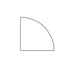 M-D PRO - Quart de rond en pin, pré-apprêté en blanc 5/8" x 5/8" x 12'