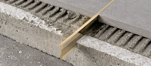 Progress Profiles - Moulure décorative pour bordure de céramique Proflat laiton naturel (2.5 mm) 3/32" x 9' 10-1/8"