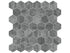 Anatolia - Gemma Mystique - Mosaïque hexagonale de marbre, fini brossé 4,9 cm (2 po)