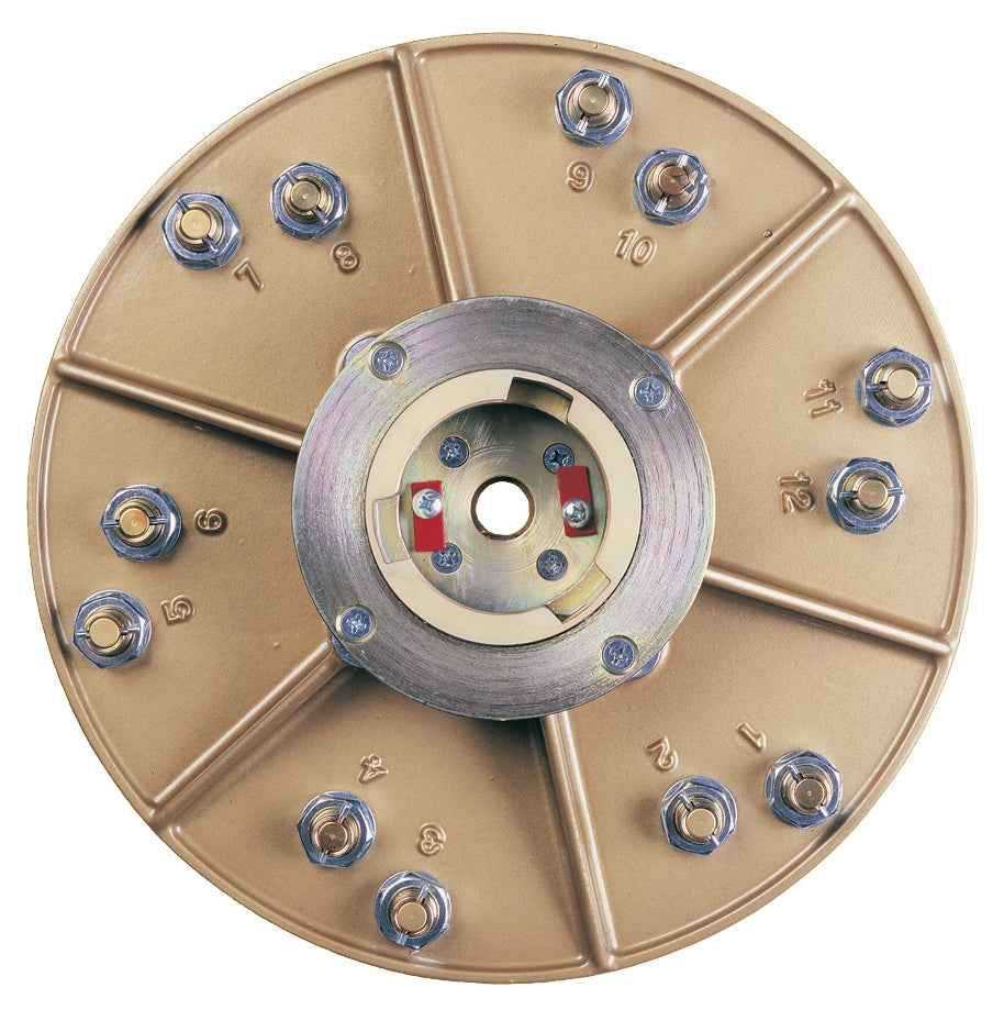 Pearl Abrasive - Hexplate de raclage et meulage de 15" avec 12 tiges avec embrayage