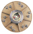 Pearl Abrasive - Hexplate de raclage et meulage de 15" avec 12 tiges avec embrayage