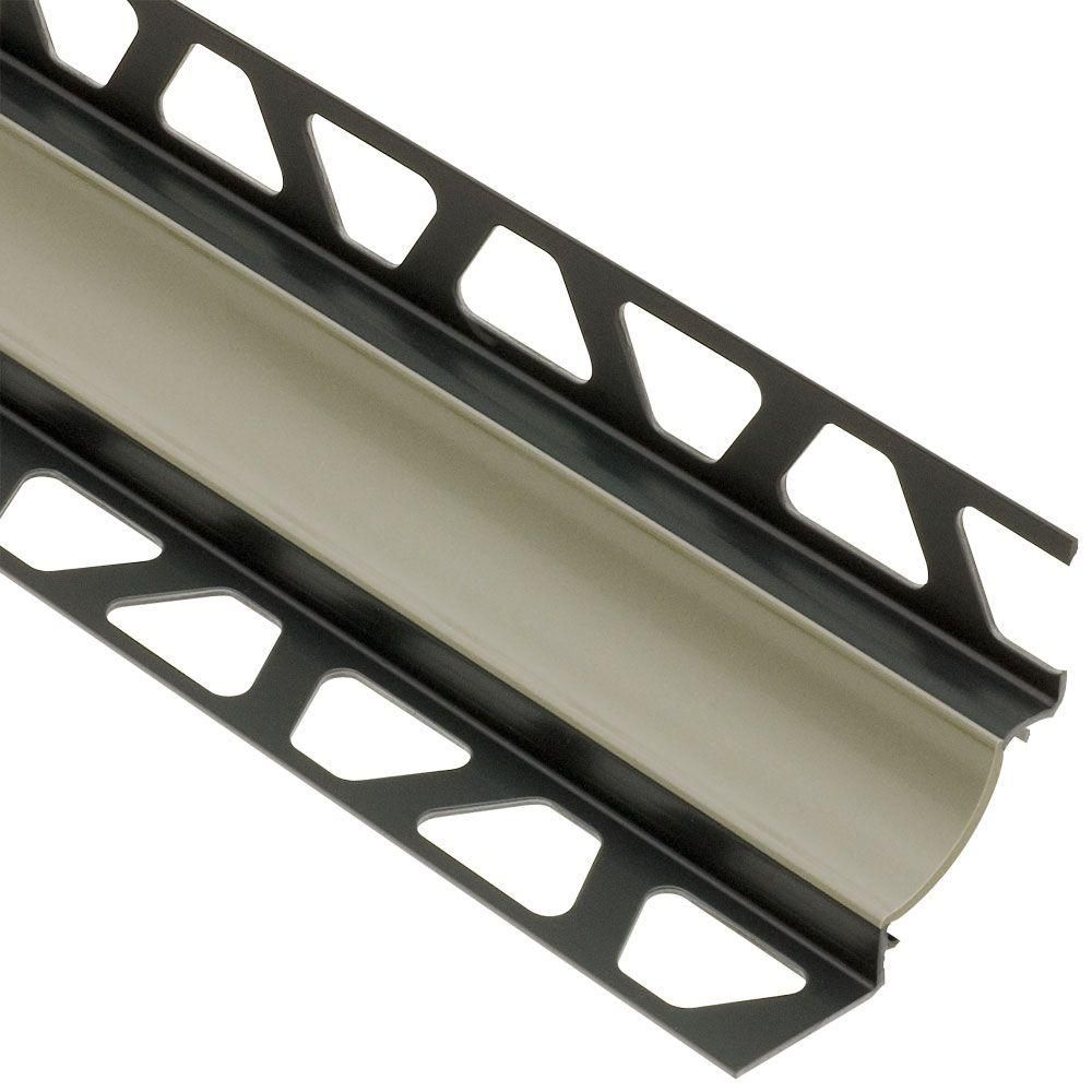 Schluter - DILEX-HKW Profilé à gorge avec un radius de 11/16" - plastique PVC gris 11/32" (9 mm) x 11/32" x 8' 2-1/2"