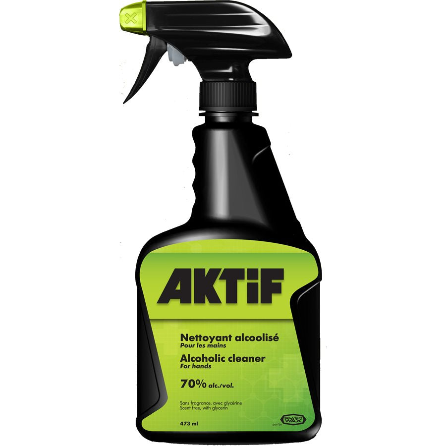 Laboratoire Hygienex - Nettoyant alcoolisé AKTIF pour les mains - 473 ml