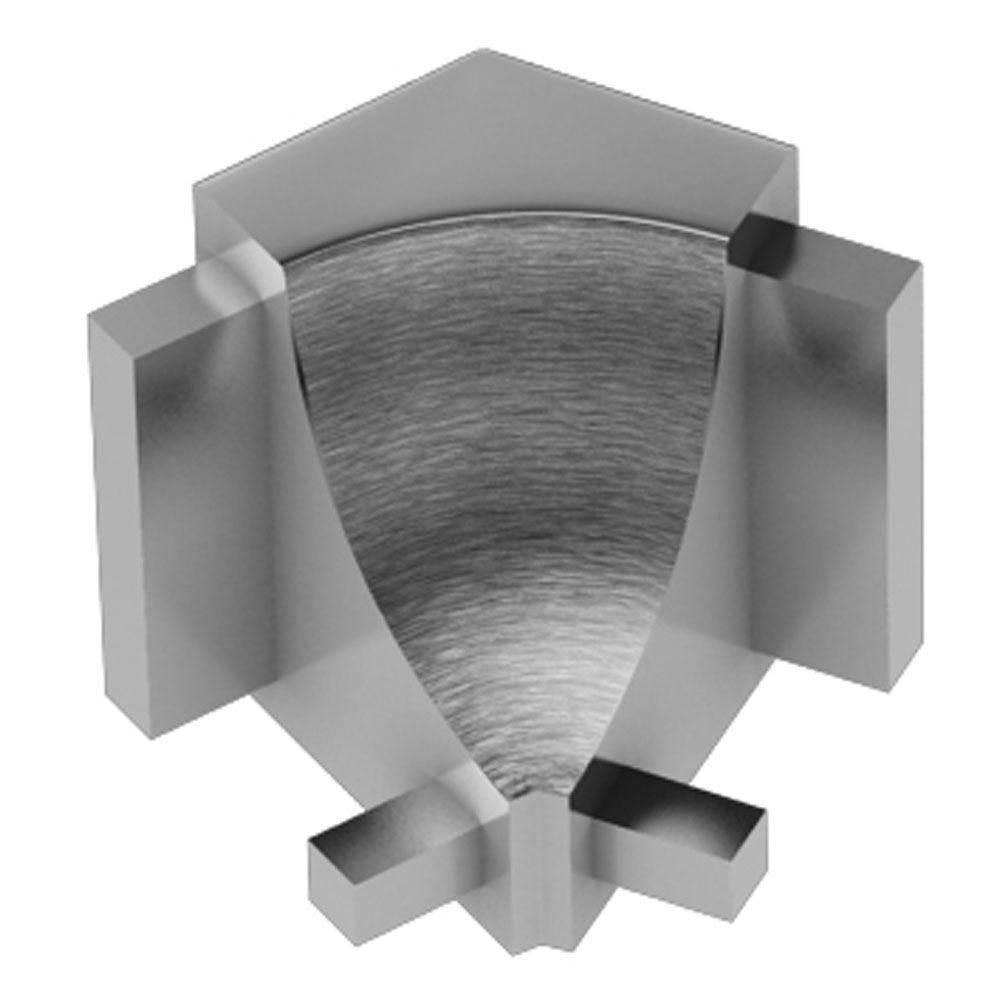 Schluter - DILEX-AHK Coin intérieur 135° avec un radius de 3/8" (10 mm) - aluminium anodisé chrome brossé