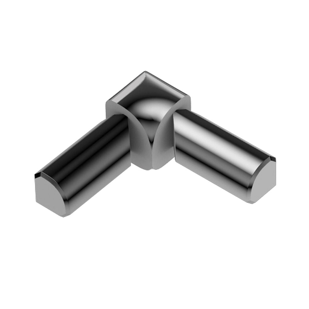 Schluter - RONDEC Coin intérieur à 2 bouts 90° - aluminium anodisé chrome poli 5/16" (8 mm)