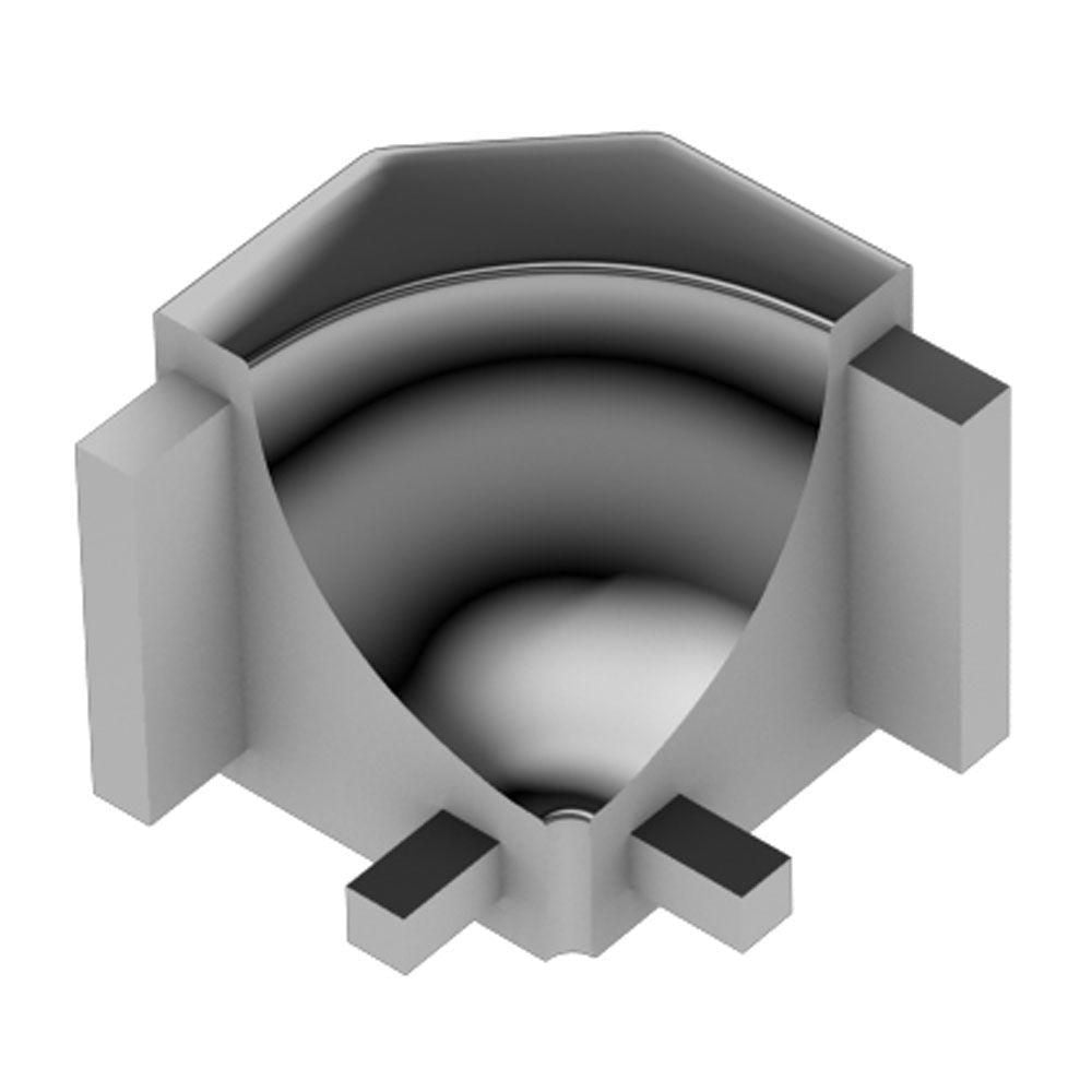 Schluter - DILEX-AHK Coin intérieur 90° avec un radius de 3/8" (10 mm) - aluminium anodisé chrome poli