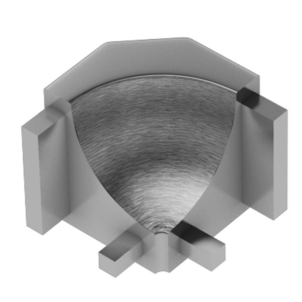 Schluter - DILEX-AHK Coin intérieur 90° avec un radius de 3/8" (10 mm) - aluminium anodisé chrome brossé
