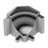 Schluter - DILEX-AHK Coin intérieur 90° avec un radius de 3/8" (10 mm) - aluminium anodisé chrome poli