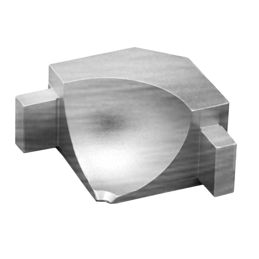Schluter - DILEX-AHKA Coin intérieur 90° avec un radius de 3/8" (10 mm) - aluminium anodisé chrome brossé