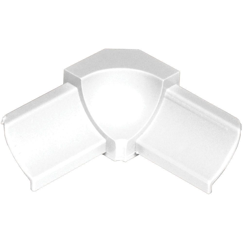 Schluter - DILEX-PHK Inside Corner 90° avec un radius de 3/8" (10 mm) - plastique PVC blanc éclatant