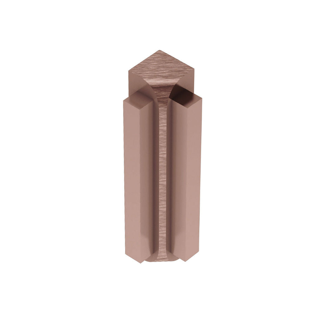 Schluter - RONDEC-STEP Coin intérieur 90° avec ailette verticale de 1-1/2"  - aluminium anodisé cuivre brossé 5/16" (8 mm)