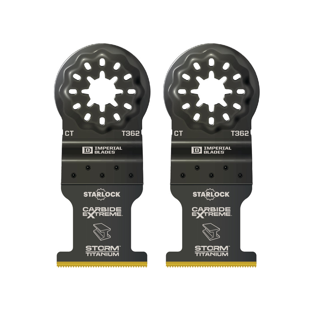 Imperial Blades - Lame à métaux carbure extrème Starlock Storm Titatium 1-3/8" (paquet de 2)