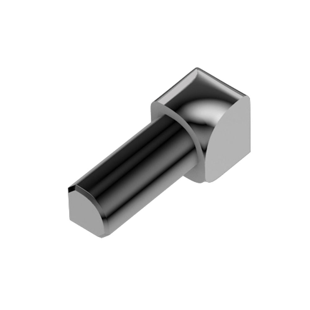 Schluter - RONDEC Coin intérieur 90° - aluminium avec un aspect d'acier inoxydable 1/2" (12.5 mm)
