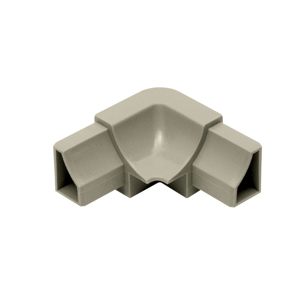 Schluter - DILEX-HK Coin intérieur 90° 2-directions avec un radius de 11/16" (18 mm) - plastique PVC gris