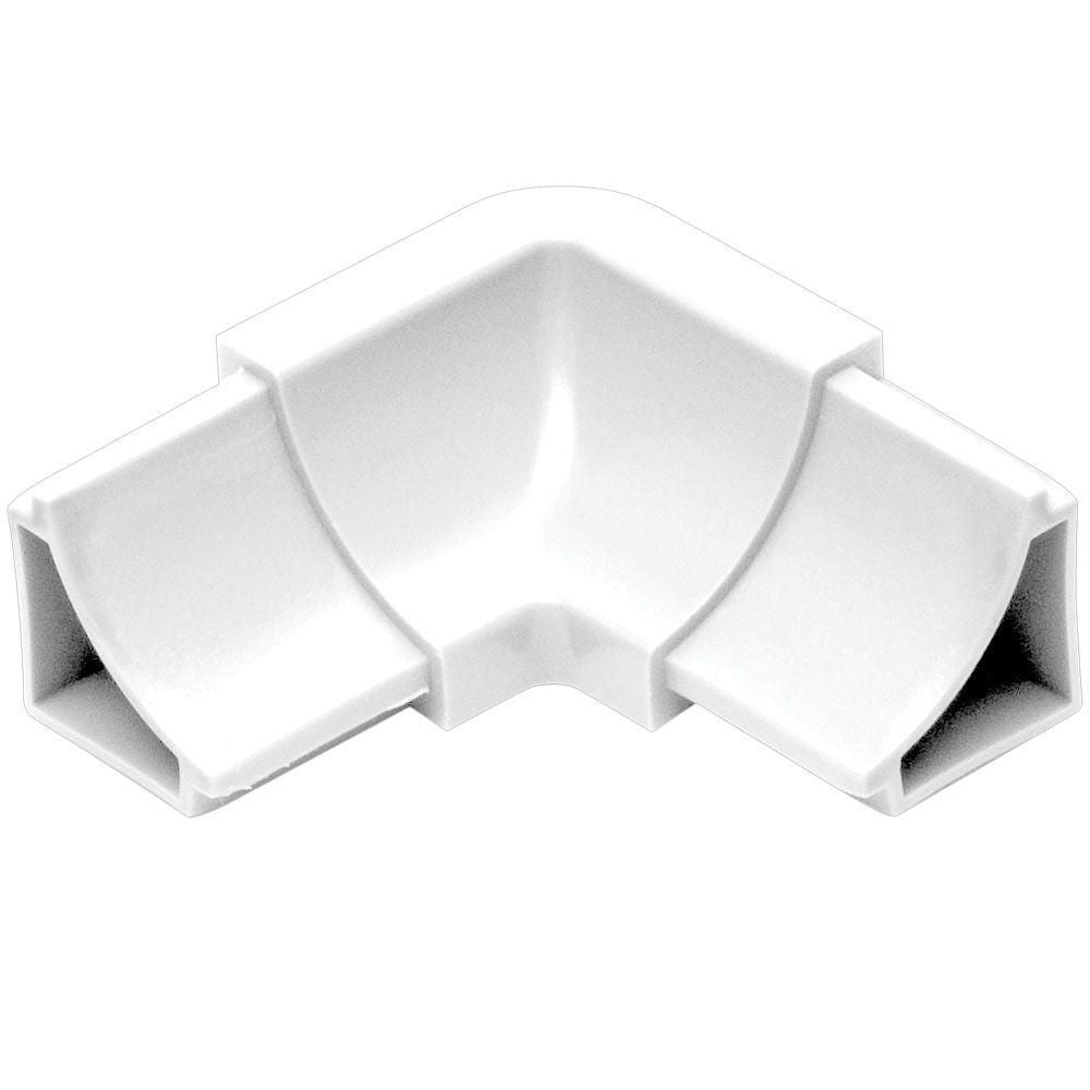 Schluter - DILEX-HKW Coin intérieur 90° 2-directions avec un radius de 11/16" (18 mm) - plastique PVC blanc éclatant