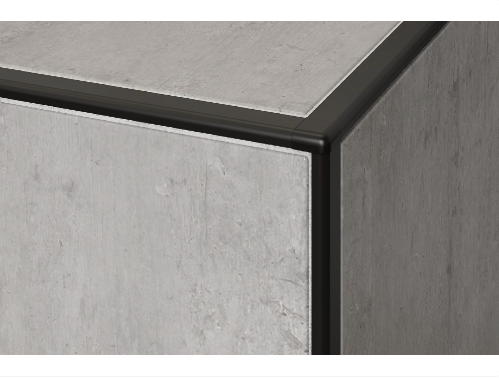 Schluter - 1/2" (12.5 mm) x 8' 2-1/2" - JOLLY Wall Trim Molding Anodized Aluminum Brushed Antique Bronze ||J125ABGB