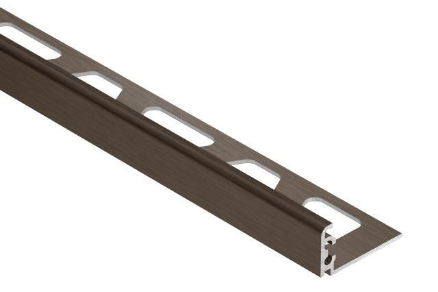 Schluter - JOLLY Moulure de bordure de mur aluminium anodisé bronze antique brossé 1/2" (12.5 mm) x 10'