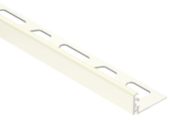 Schluter - JOLLY Profilé de bordure de mur aluminium blanc 1/2" (12.5 mm) x 8' 2-1/2"