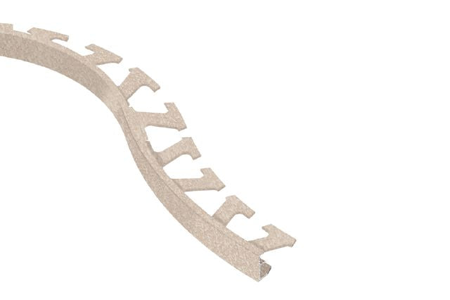 Schluter - SCHIENE Profilé radius de bordure de mur aluminium crème 1/2" (12.5 mm) x 8' 2-1/2"