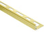 Schluter - JOLLY Moulure de bordure de mur Aluminium anodisé Laiton mat 1/2" (12.5 mm) x 8' 2-1/2"
