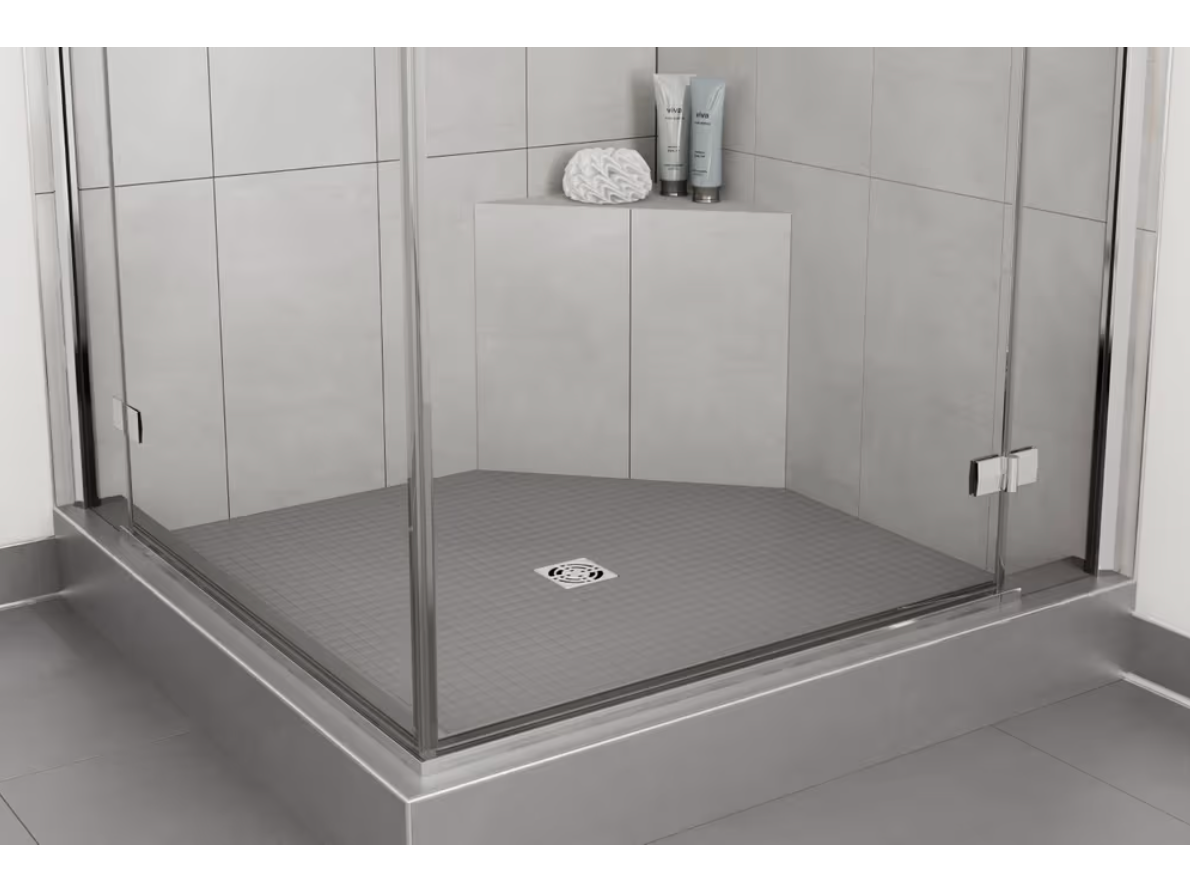 16" x 16" x 20" - Schluter KERDI-SHOWER-SB Triangular prefabricated shower bench ||KBSB410TA