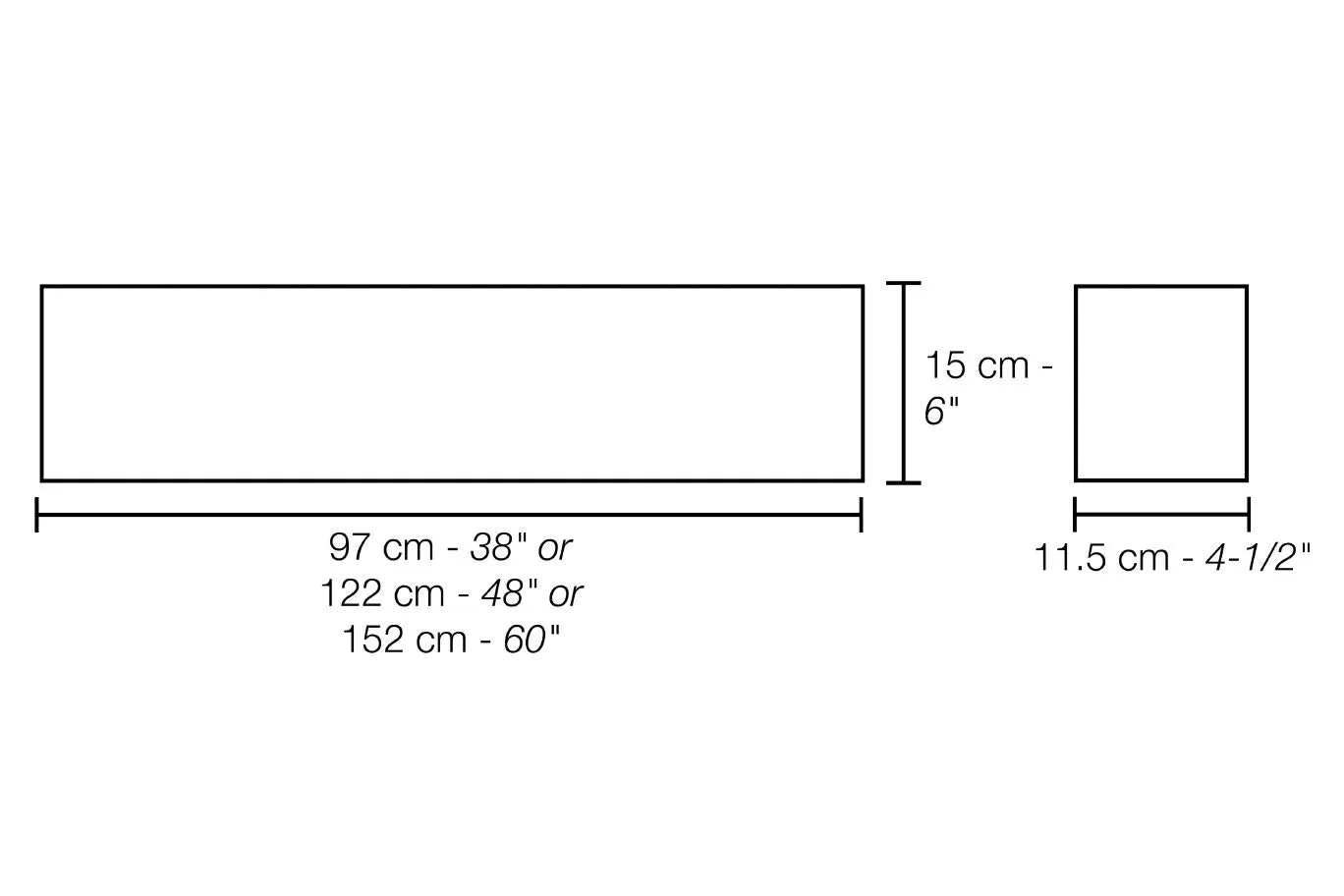 4-1/2" x 6" x 60" - Schluter KERDI-BOARD-SC Prefabricated Shower Threshold|| KBSC1151501524