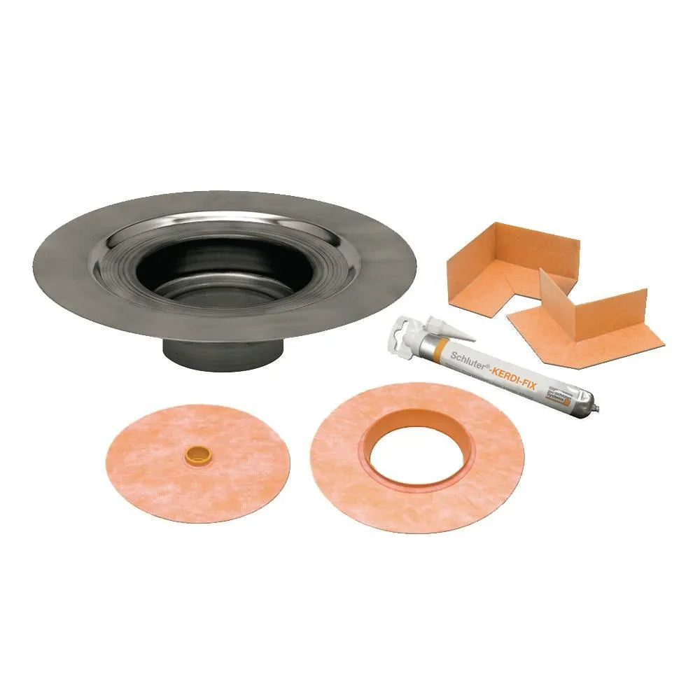 Stainless Steel (V2) 3" - Schluter KERDI-DRAIN Collarless Flange Kit ||KD3FLKE