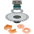 Schluter - KERDI-DRAIN Ensemble de drain - Flange plastique PVC 2" avec grille carrée d'acier inoxydable 4"