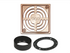 Aluminium anodisé cuivre brossé 4" - Schluter KERDI-DRAIN Ensemble de grille carrée Contour ||KD4GRKAKGB