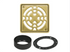 Acier inoxydable (V2) Or Classique 4" - Schluter KERDI-DRAIN Ensemble de grille carrée Classic ||KD4GRKECG