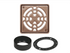 Acier inoxydable (V2) or rose 4" - Schluter KERDI-DRAIN Ensemble de grille carrée Classic ||KD4GRKERG