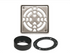 Acier inoxydable (V2) nickel 4" - Schluter KERDI-DRAIN Ensemble de grille carrée Classic ||KD4GRKET