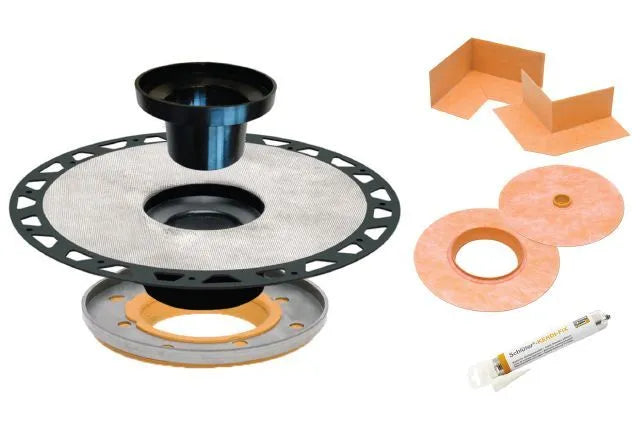 ABS Plastic 5-1/4" - Schluter KERDI-DRAIN-A Flange Adapter Set ||KDA5FLKABS10