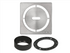 Acier inoxydable (V2) brossé 4" - Schluter KERDI-DRAIN Ensemble de grille carrée Pure ||KDIF4GRKEBD8