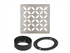 Acier inoxydable (V2) nickel brossé 4" - Schluter KERDI-DRAIN Ensemble de grille carrée Floral ||KDIF4GRKEBTD5