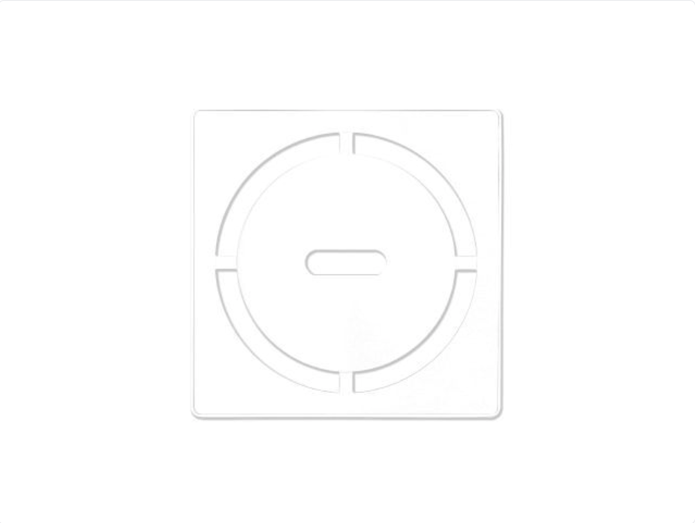 Acier inoxydable (V2) blanc mat 4" - Schluter KERDI-DRAIN Ensemble de grille carrée Pure ||KDIF4GRKMBWD8