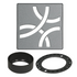 Schluter - KERDI-DRAIN Ensemble de grille carrée Curve acier inoxydable (V2) étain 4"