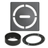 Schluter - KERDI-DRAIN Ensemble de grille carrée Pure acier inoxydable (V2) anthracite foncé 4"