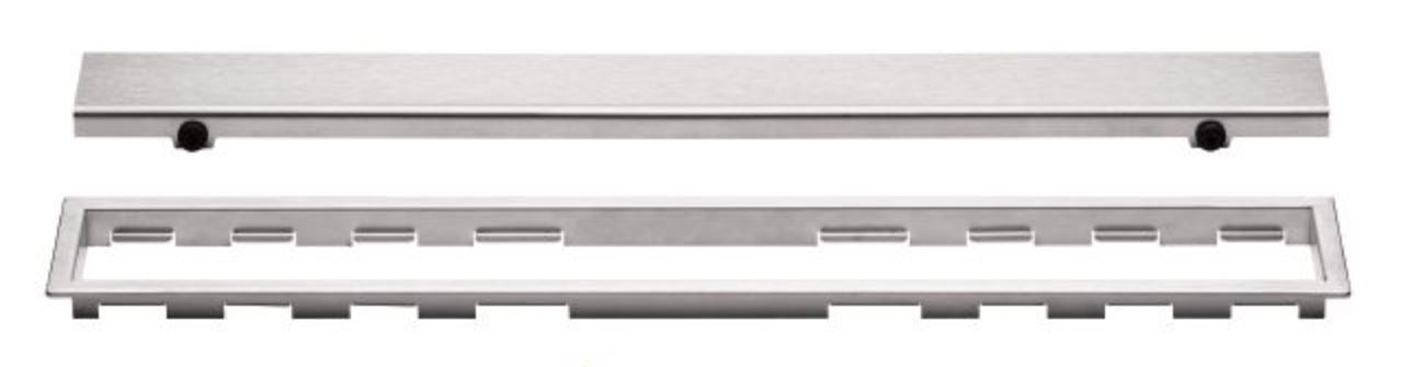 Schluter - KERDI-LINE Ensemble de grille fermée acier inoxydable brossé 3/4" x 52"