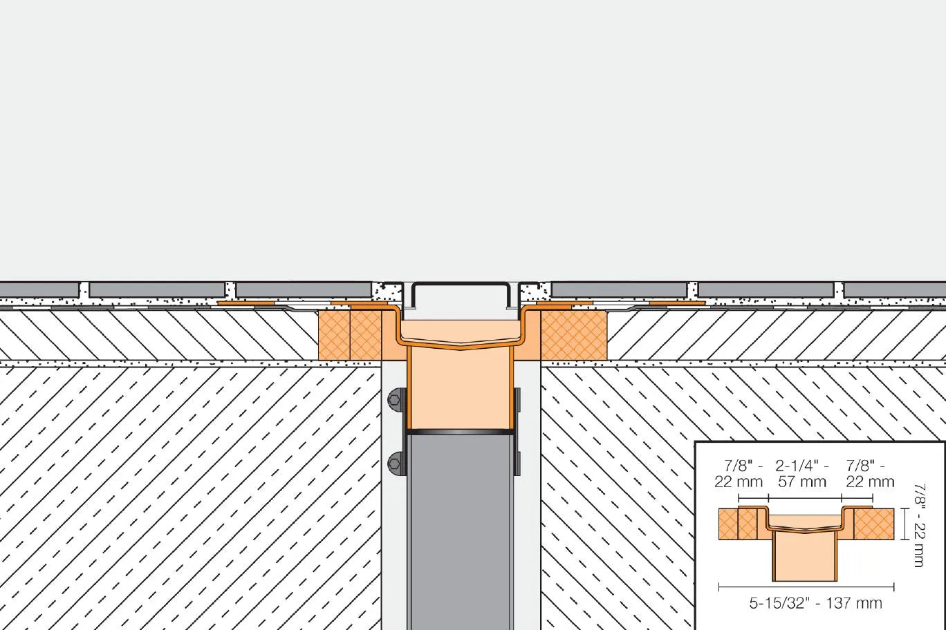 27-9/16" - Schluter KERDI-LINE Centered Linear Drain Channel Kit | | KL1V60E70