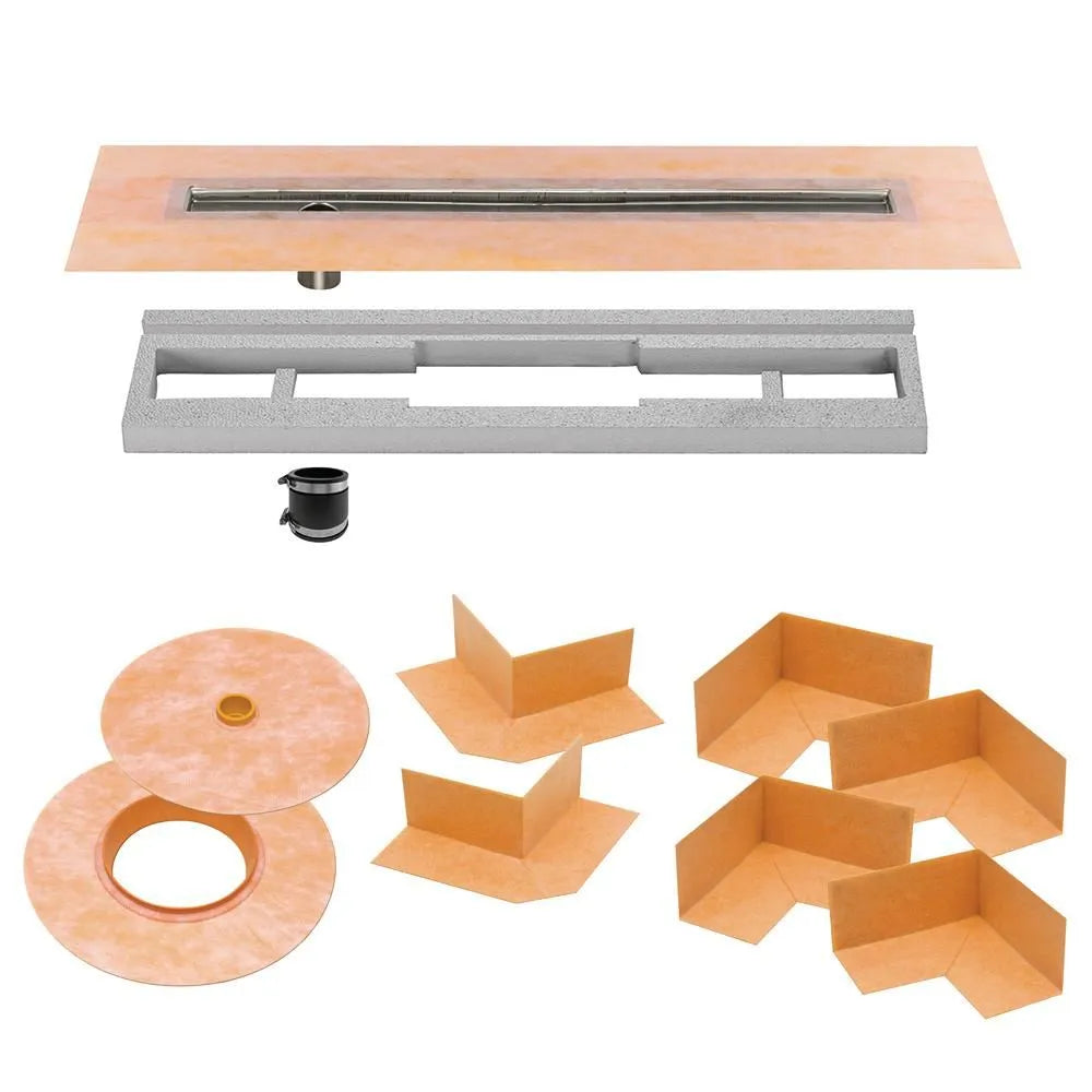 31-1/2" - Schluter KERDI-LINE Linear Drain Offset Channel Kit|| KL1VO60E80