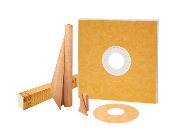 48" x 48" - Schluter KERDI-SHOWER-KIT Shower kit with center outlet position without flange and grate ||KSK1220