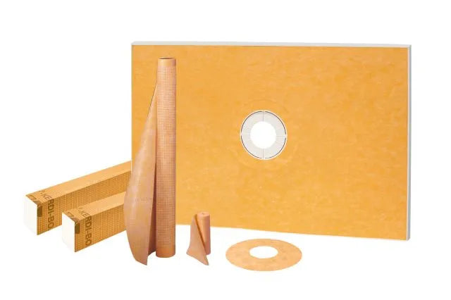 48" x 72" - Schluter KERDI-SHOWER-KIT Shower kit with center outlet position without flange and grate ||KSK12201830