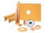 38" x 60" - Schluter KERDI-SHOWER-KIT Shower kit with center outlet position without grate with 2" PVC flange ||KSK9651525PVC