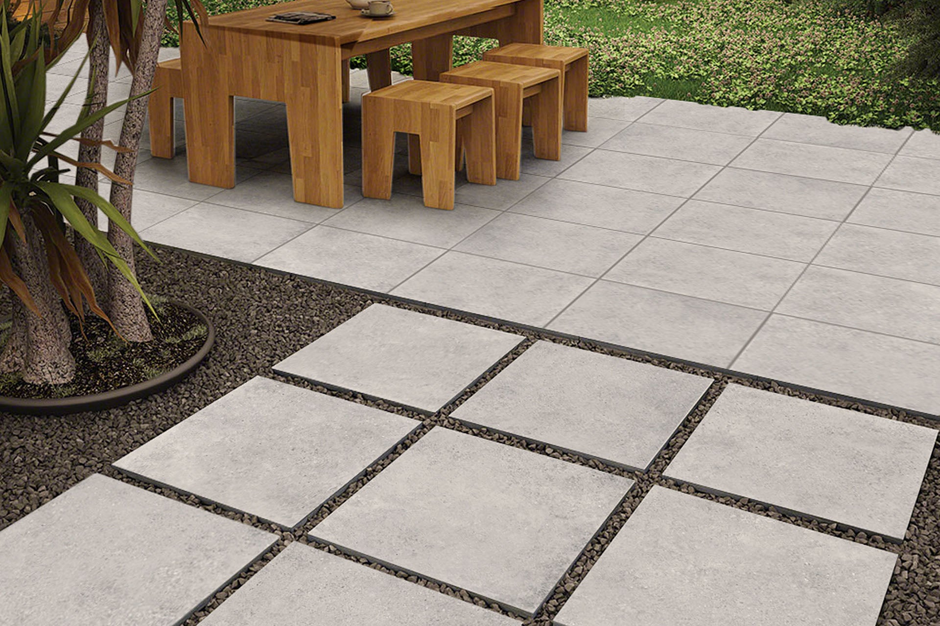Enmon — Lakestone Light Grey en situation